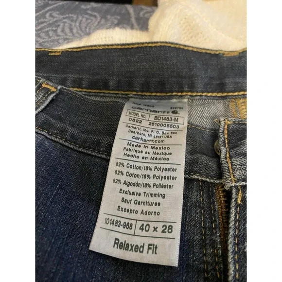 Carhartt FR Jeans Mens 40x28 Flame Resistant Straight Leg Indura Ultra Soft - Picture 2 of 6